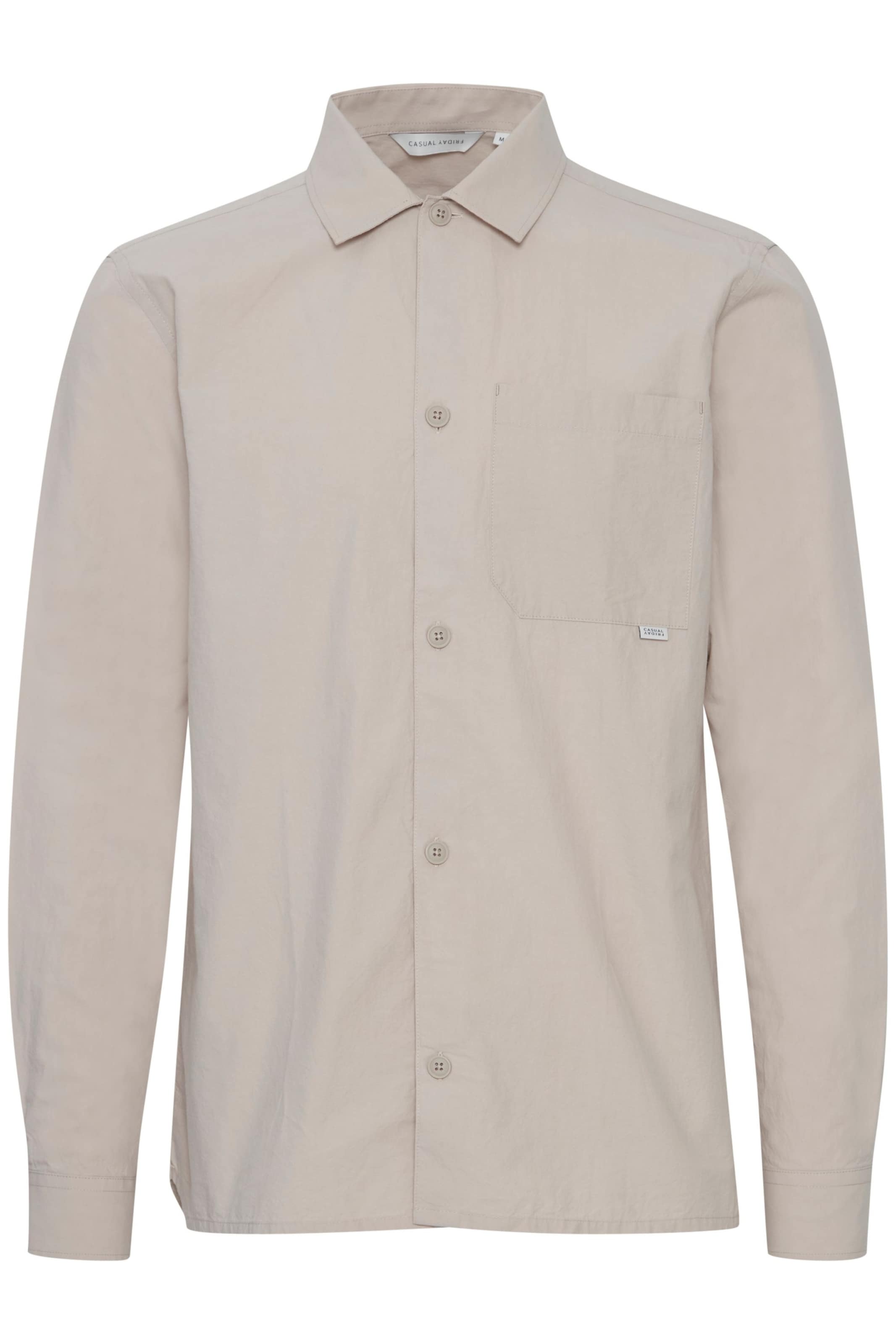Regular fit Camicia di Casual Friday in beige: frontale