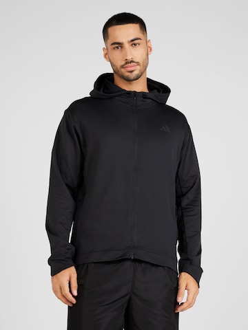 ADIDAS PERFORMANCE Sportssweatjakke 'Winterised Workout ' i sort: forside