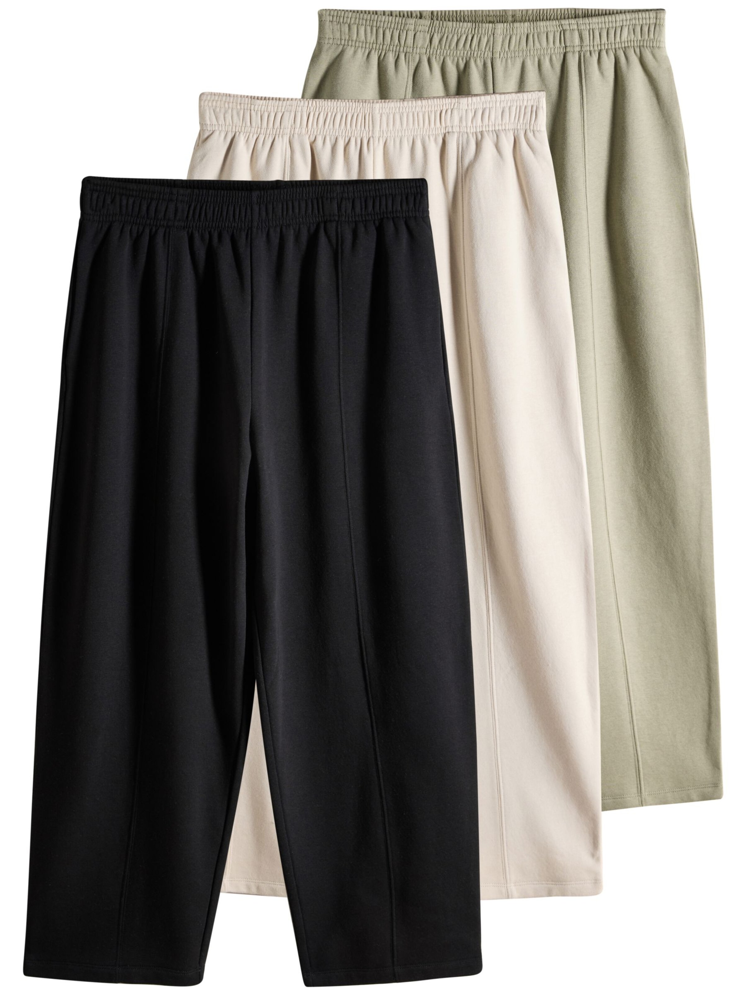 The Set Voľný strih Nohavice - Béžová: predná strana