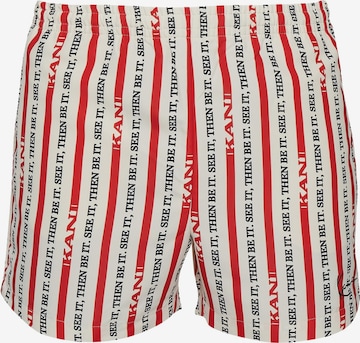 Pantaloncini da bagno di Karl Kani in rosso: frontale