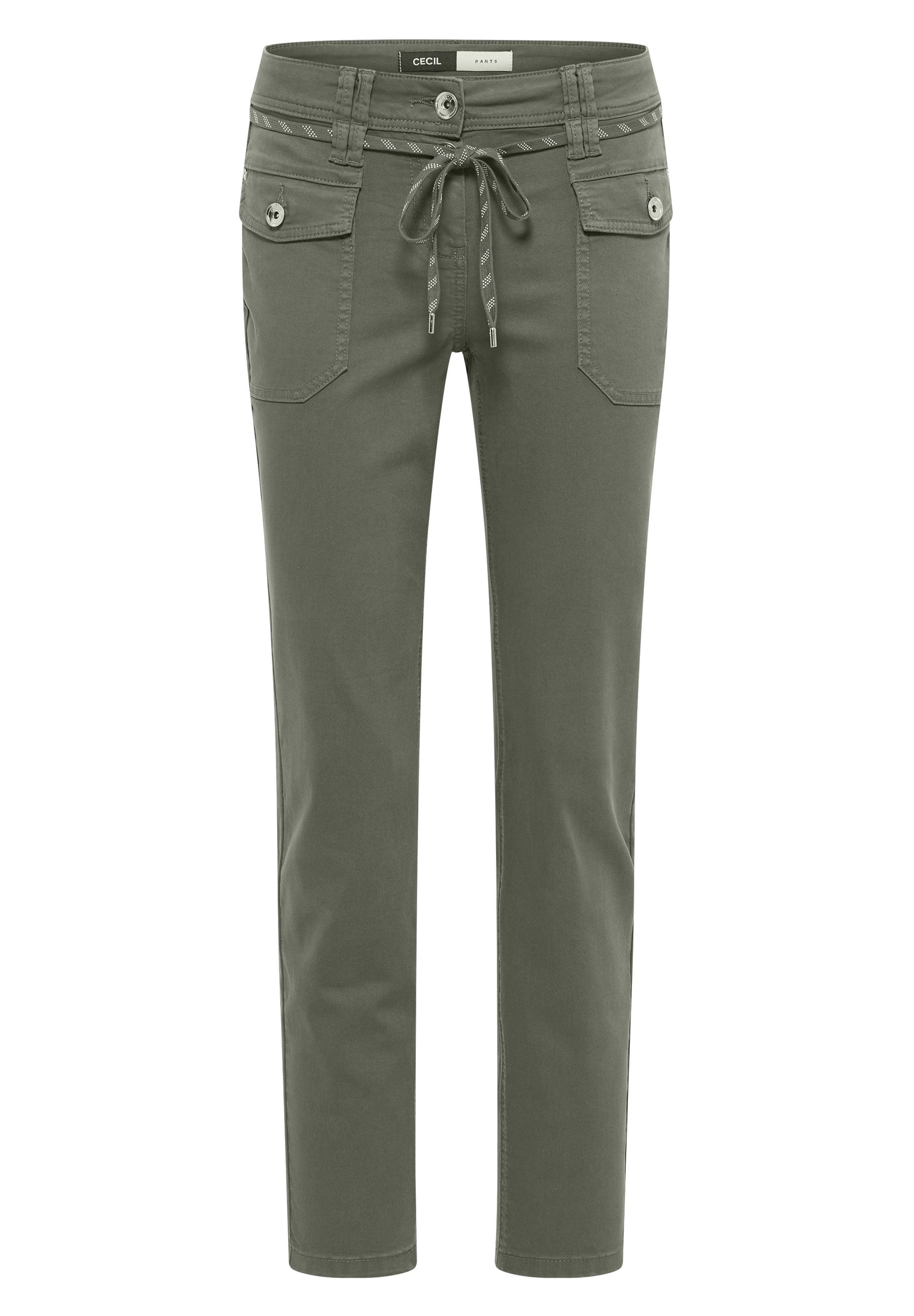 CECIL Slim fit Pants 'Scarlett' in Green: front