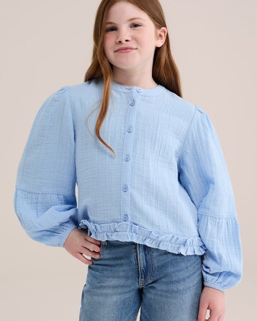 WE Fashion Pluus, värv sinine: eest vaates
