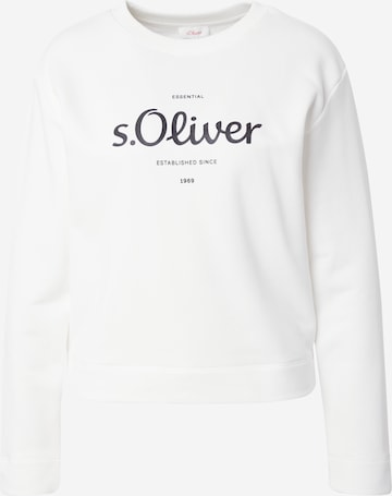 Sweat-shirt s.Oliver en blanc : devant