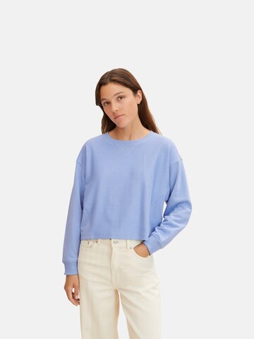 TOM TAILOR DENIM Sweatshirt in Blue: front