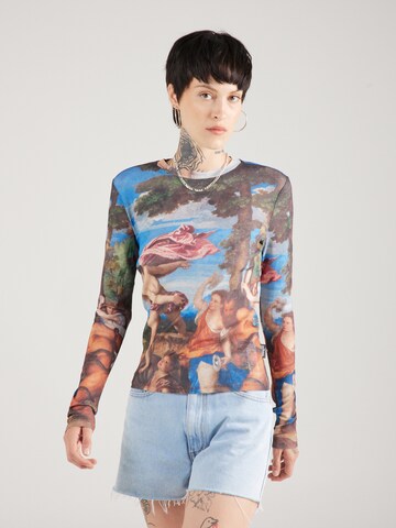 TOPSHOP - Camisa 'National Gallery Titian' em mistura de cores: frente