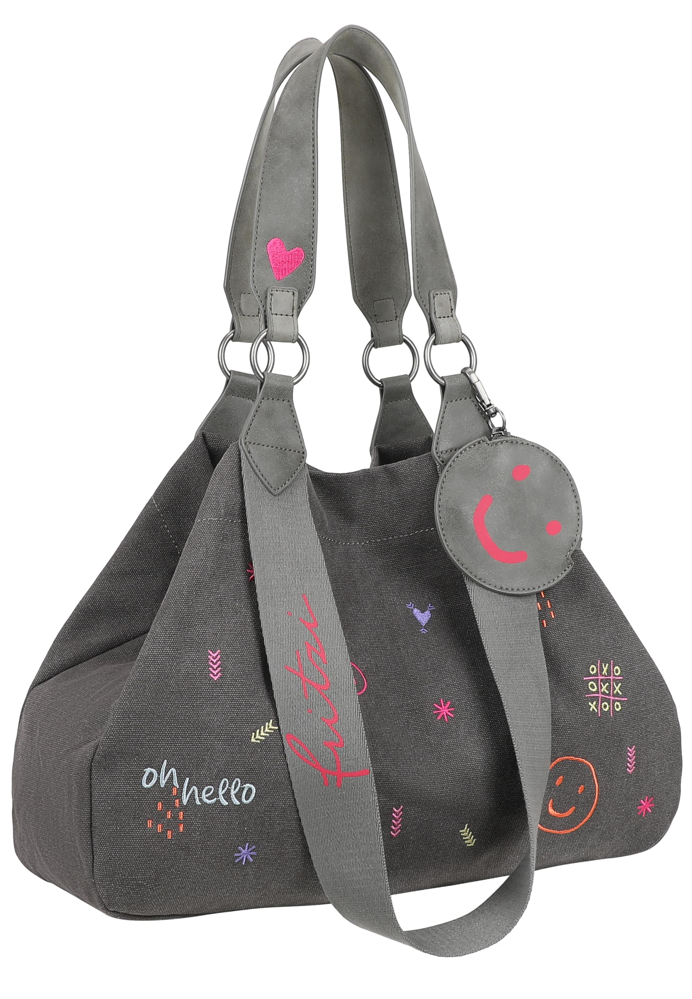 Fritzi aus Preußen Shopper 'Izzy Medium Limited Embro Fun' in Grijs