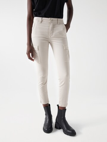 Skinny Jean Salsa Jeans en beige : devant
