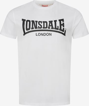 Tricou 'Fulwood' de la LONSDALE pe alb: față