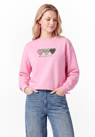 MYMO - Sweatshirt em rosa: frente