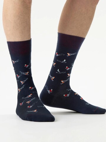 Von Jungfeld Socken 'Festive Icons' in Blau