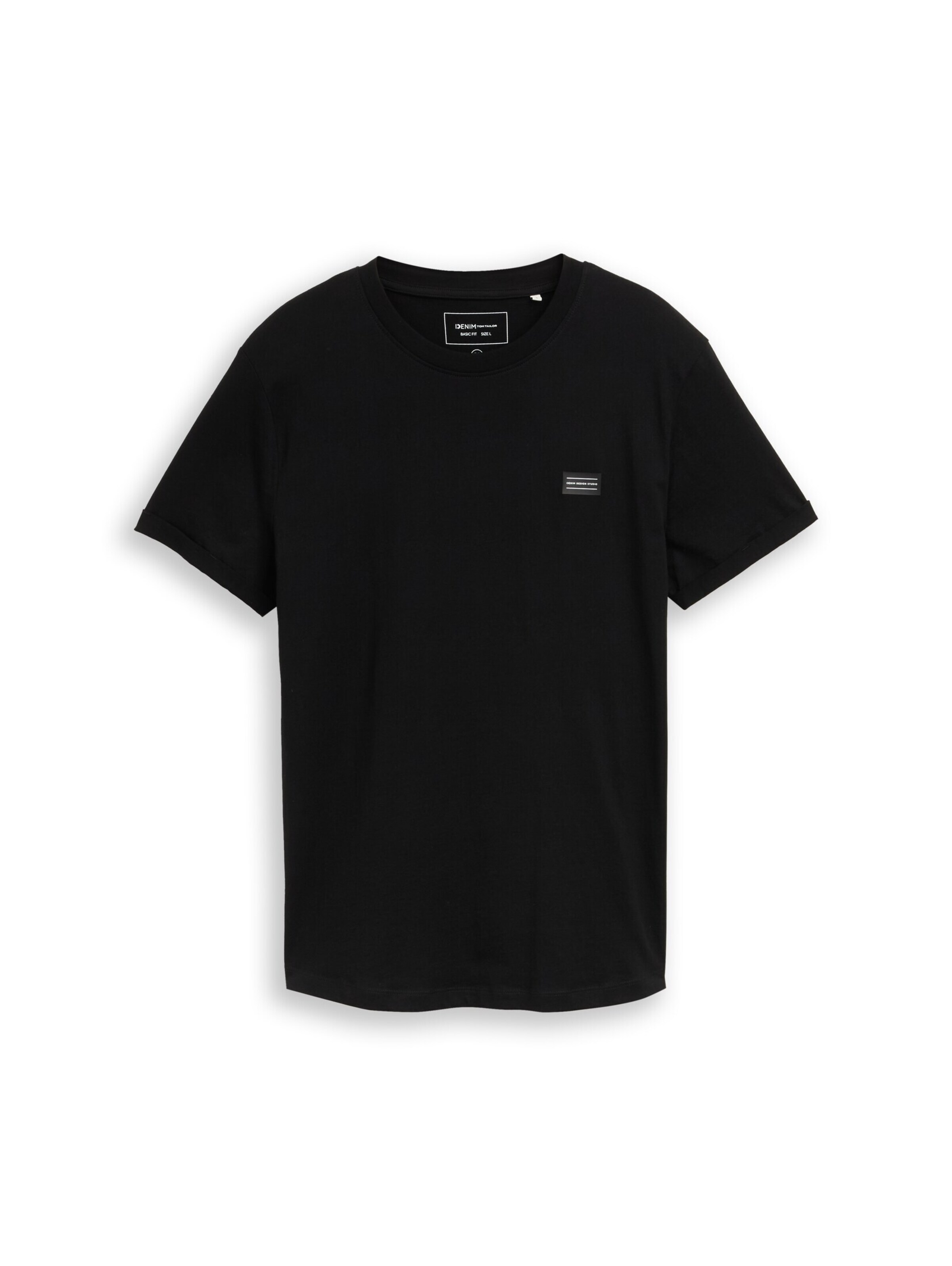 T-Shirt TOM TAILOR DENIM en noir : devant