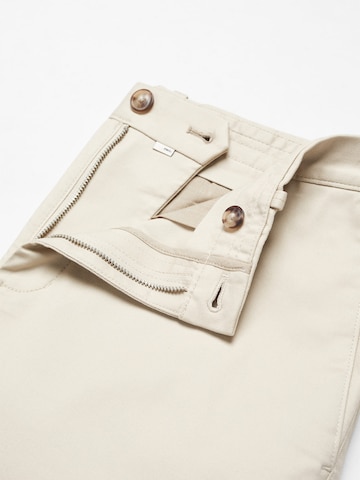 MANGO MAN Slimfit Housut 'Barna' värissä beige