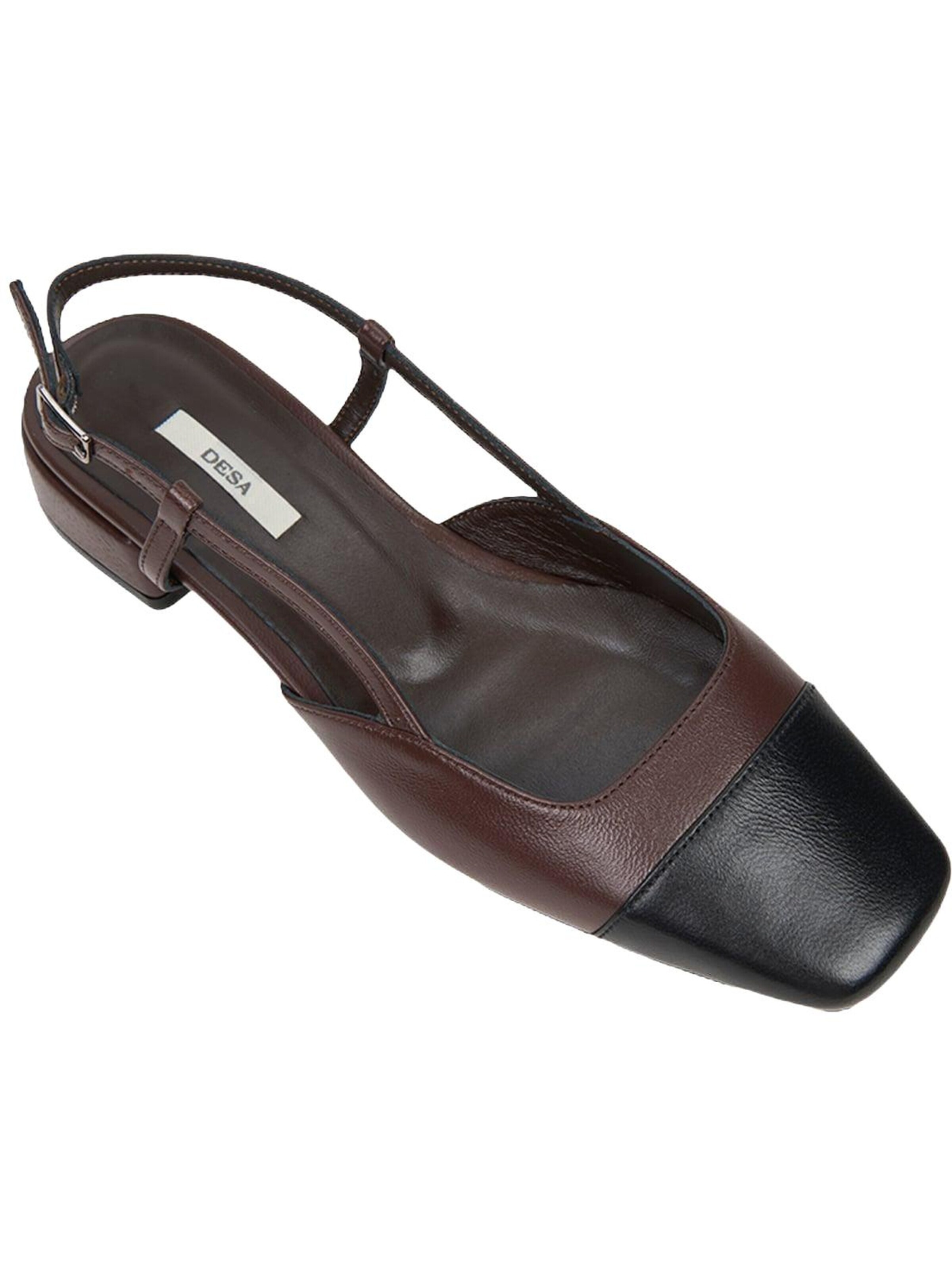 Desa Ballet Flats 'Ballerinas' in Brown: front