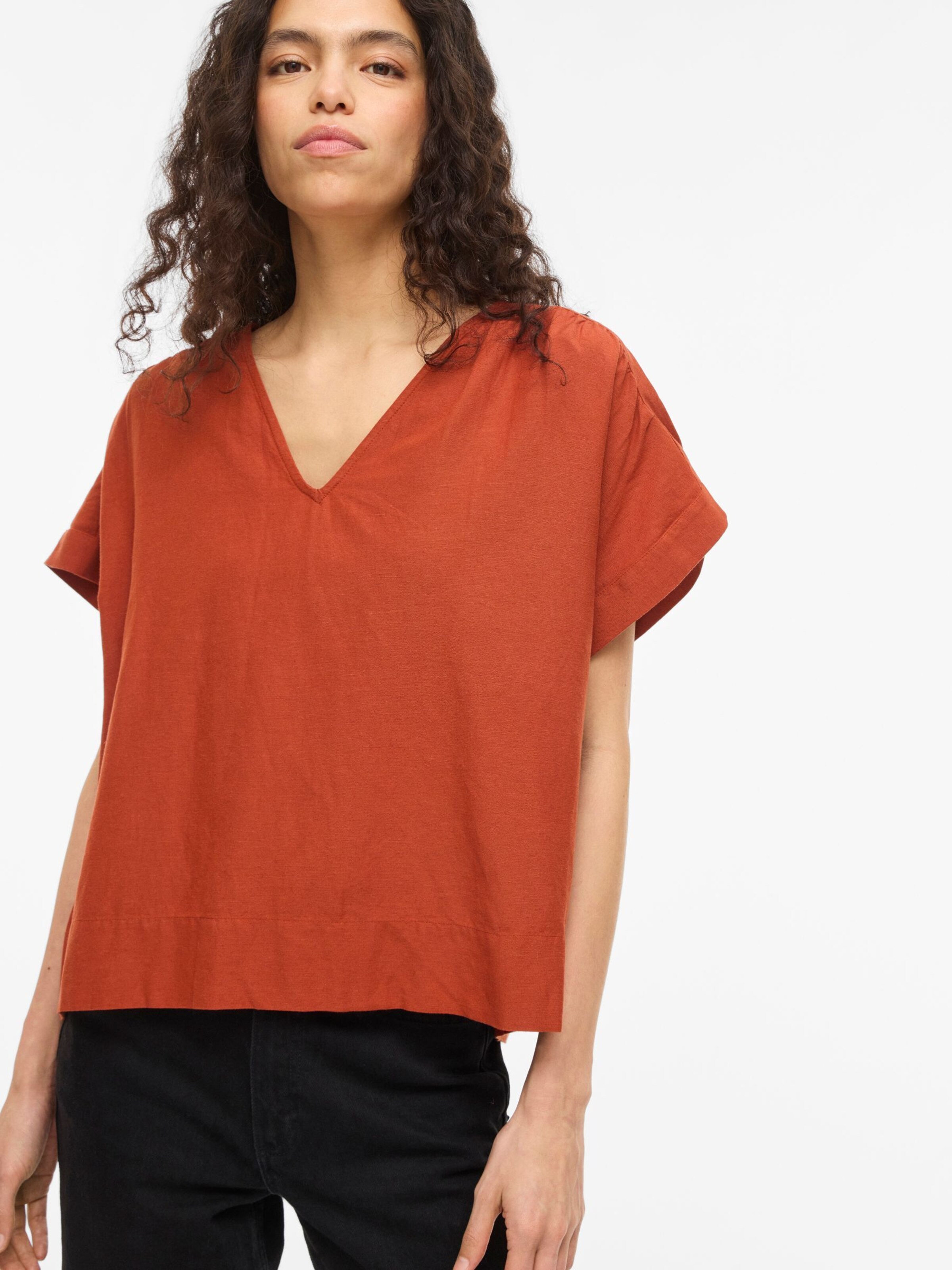 VILA Shirt 'VIPRISILLA' in Oranje: voorkant