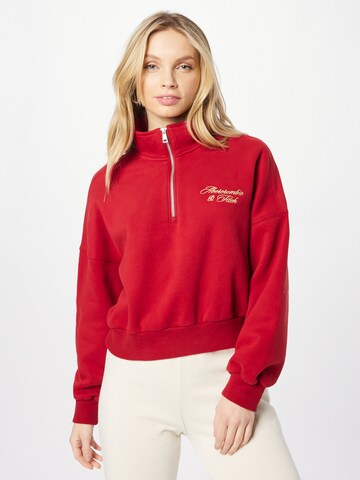 Abercrombie & Fitch Μπλούζα φούτερ σε κόκκινο: μπροστά