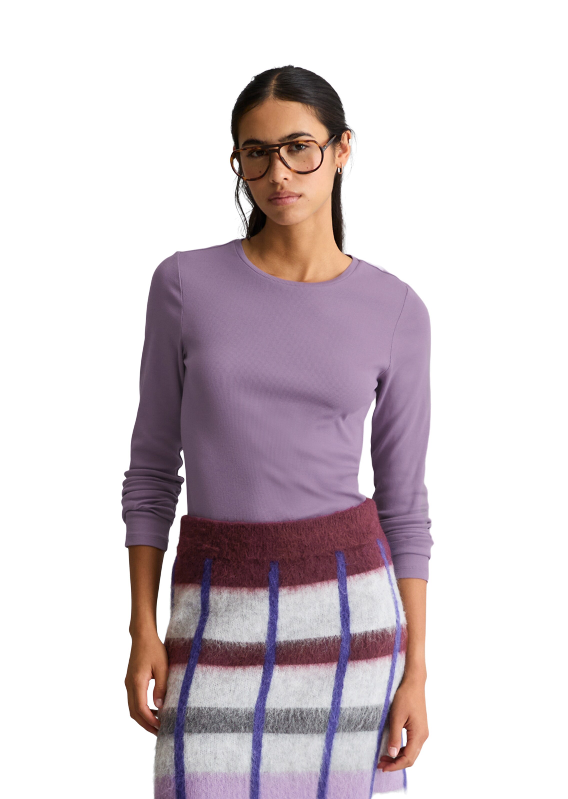 T-shirt Marc O'Polo DENIM en violet : devant