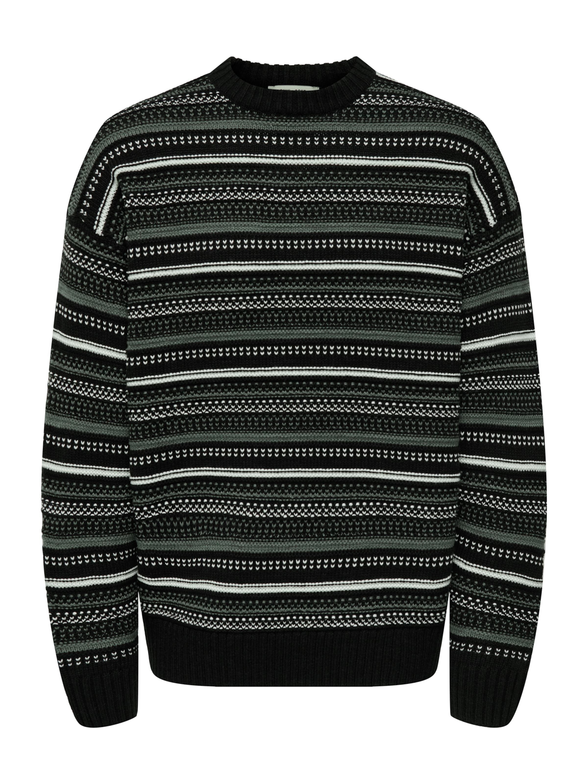 Only & Sons Πουλόβερ 'ONSROY' σε μαύρο: μπροστά