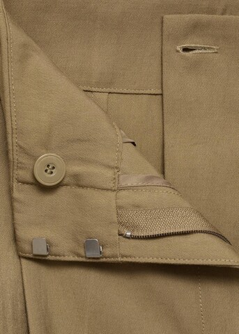 MANGO Wide leg Pleat-Front Pants 'Lirica' in Green