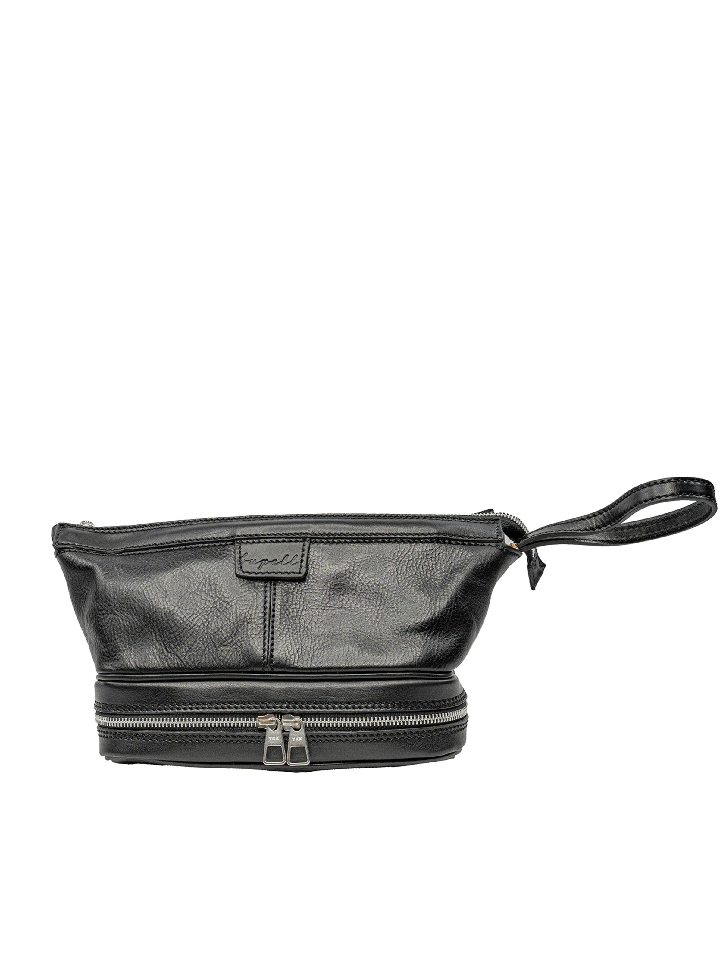 bupell Kulturtasche 'Luca'‌‌‌‌‌ in Schwarz: Vorderseite