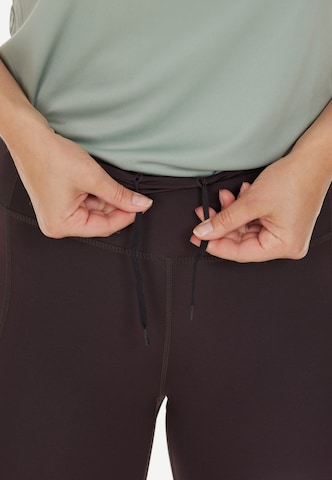 ENDURANCE Skinny Športne hlače 'Thadea' | rjava barva