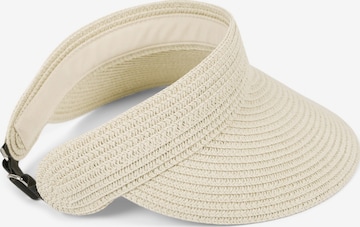 styleBREAKER Cap 'Papierstroh Visor Cap Einfarbig' in Beige: front