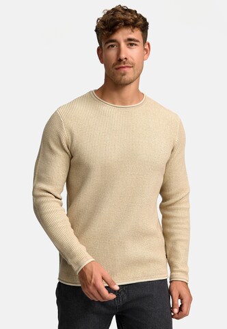 INDICODE JEANS Trui ' Petri ' in Beige: voorkant