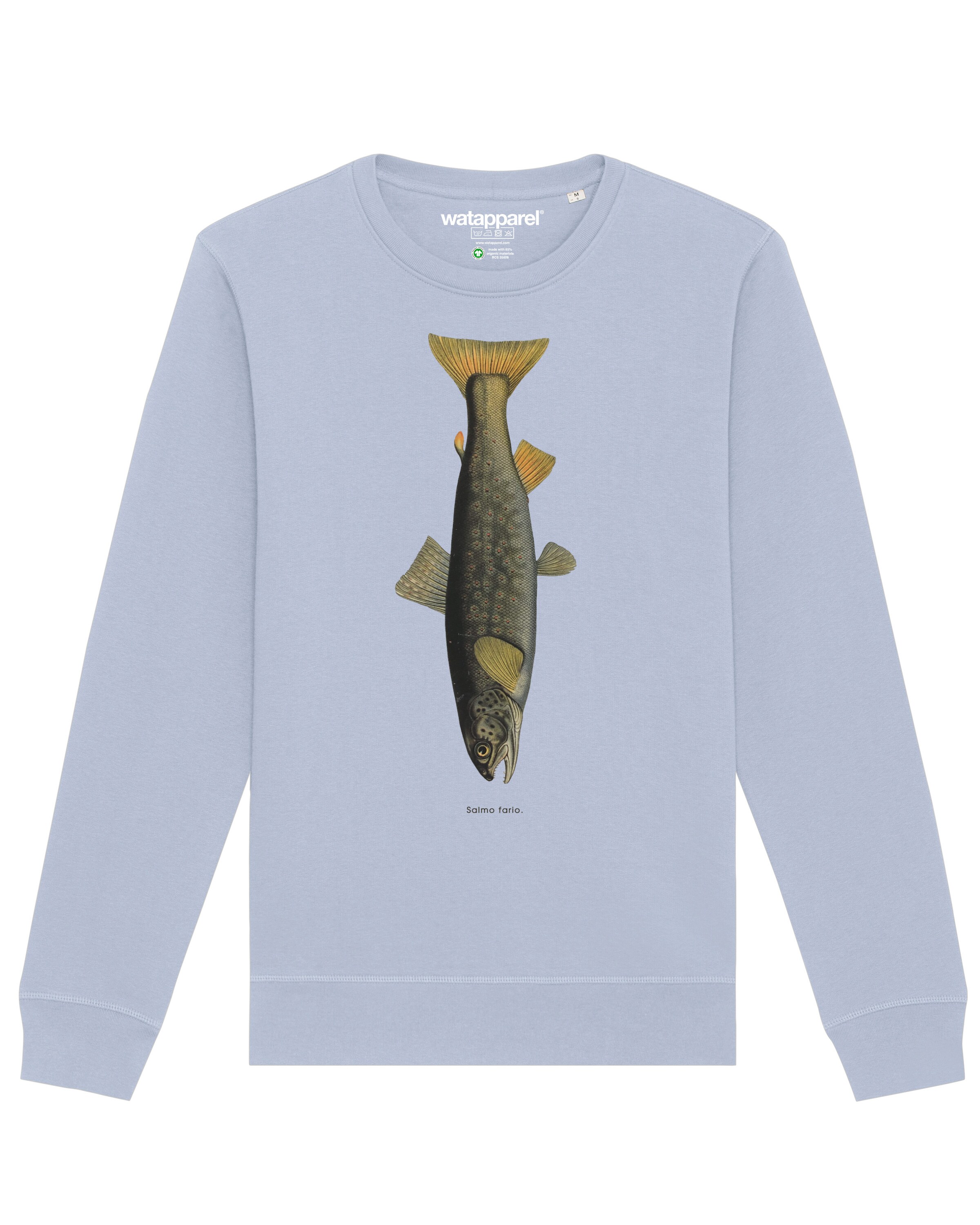 Watapparel Sweatshirt 'Forelle' in Blauw: voorkant