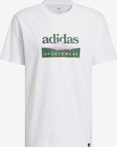 Sportiniai marškinėliai iš ADIDAS SPORTSWEAR, spalva – geltona / tamsiai žalia / alyvinė spalva / balta, Prekių apžvalga