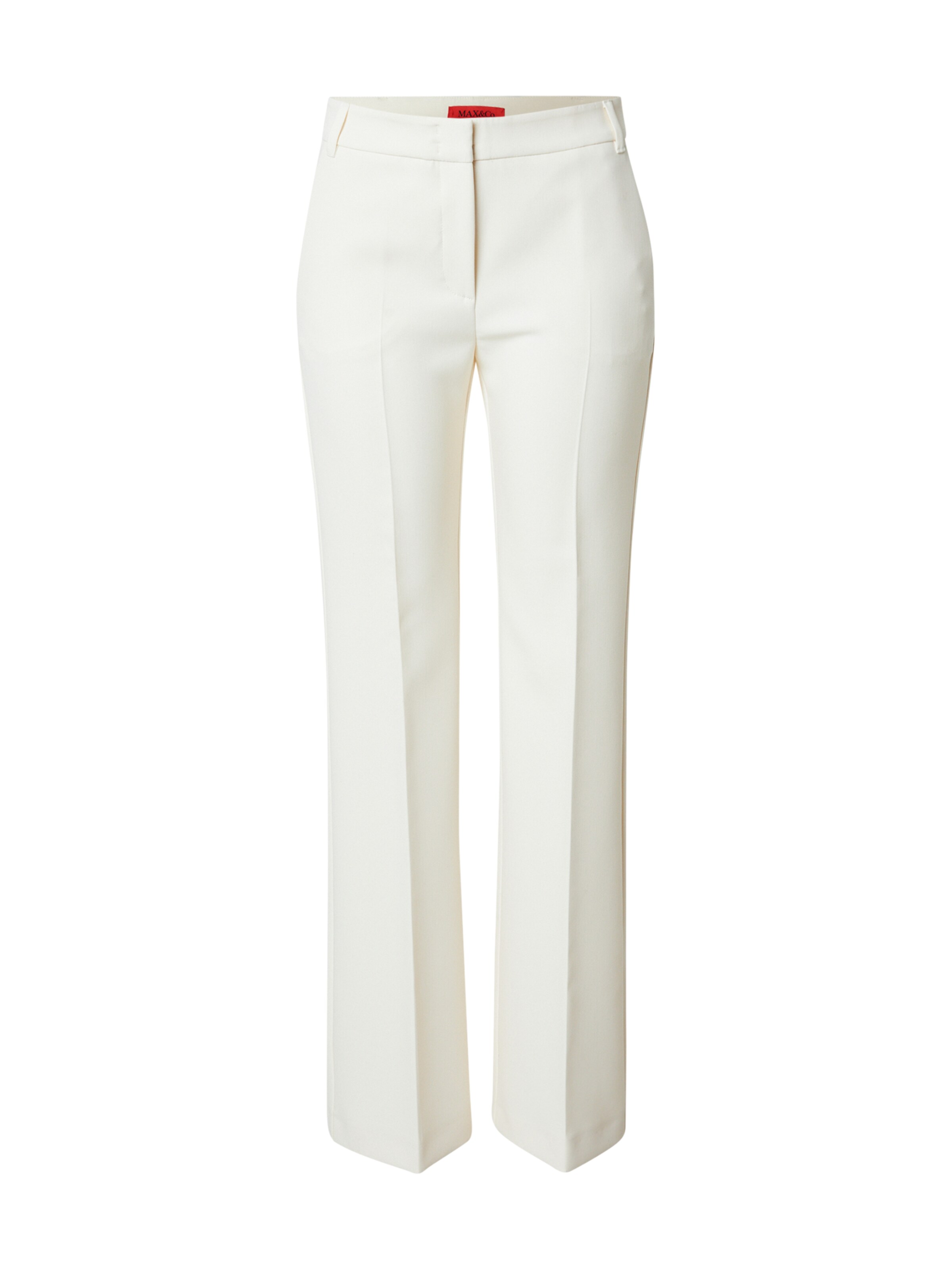 évasé Pantalon à plis 'REIMS' MAX&Co. en beige : devant