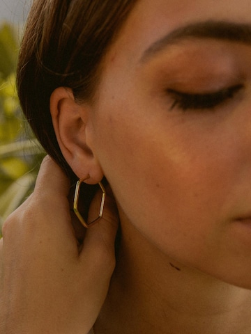 modabilé Earrings 'HEXAGON Dezent' in Yellow