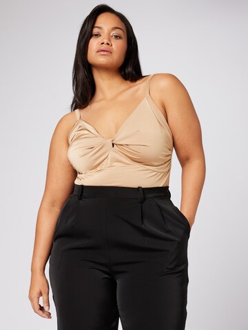 Guido Maria Kretschmer Curvy Top 'Rosie' in Beige: predná strana