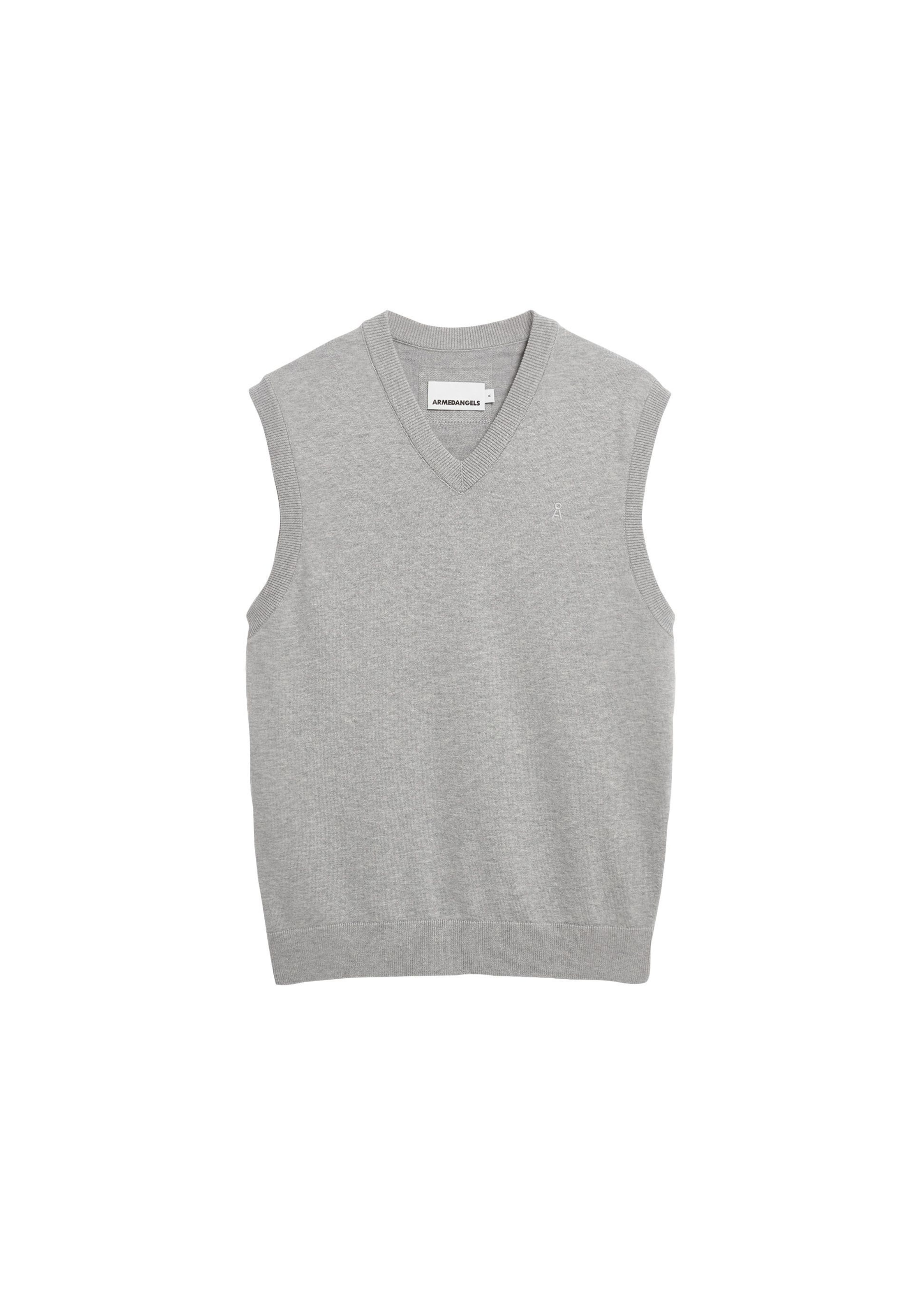 ARMEDANGELS Pullunder (GOTS) in Grau: Vorderseite
