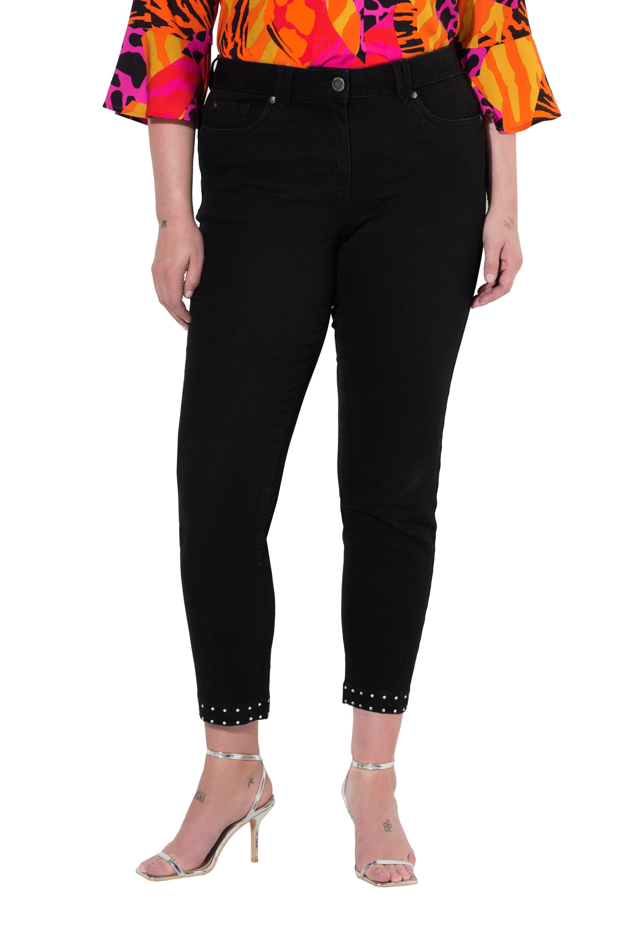 MIAMODA Slimfit Jeans in Zwart: voorkant