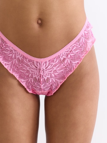 Erlich Textil - Tanga 'Iconic Lace' em rosa