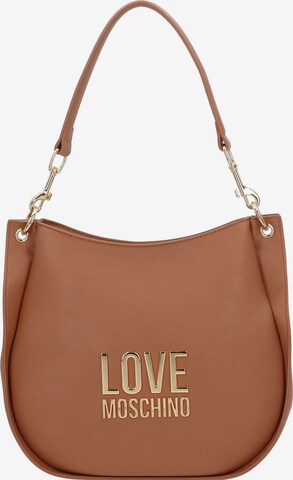 Sac bandoulière Love Moschino en marron : devant