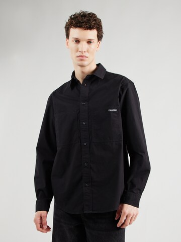 Comfort fit Camicia di Calvin Klein Jeans in nero: frontale