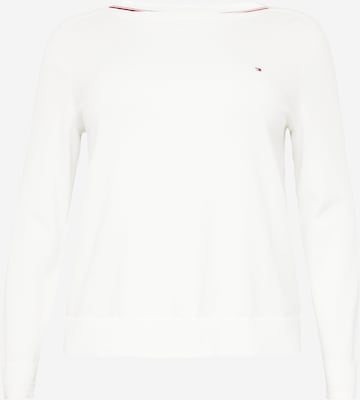 Tommy Hilfiger Curve Sweater in White: front