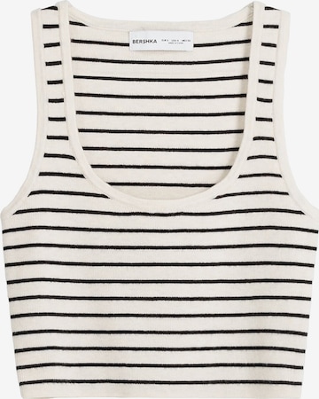 Bershka Gebreide top in Zwart: voorkant