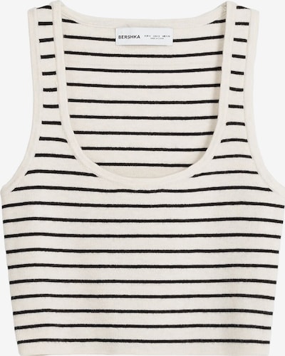 Bershka Knitted top in Black / Off white, Item view