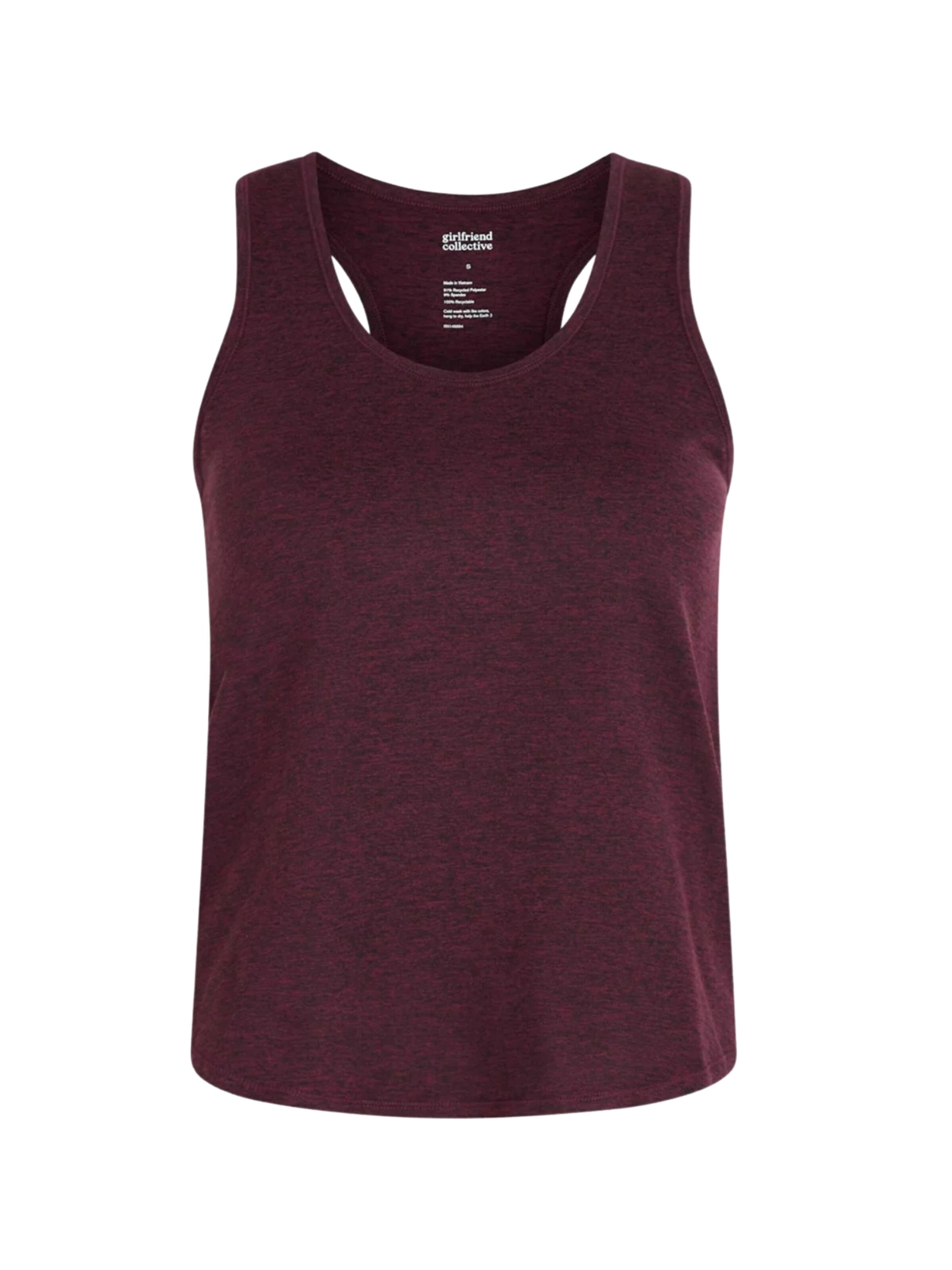 Top sportivo 'Reset' di Girlfriend Collective in lilla: frontale