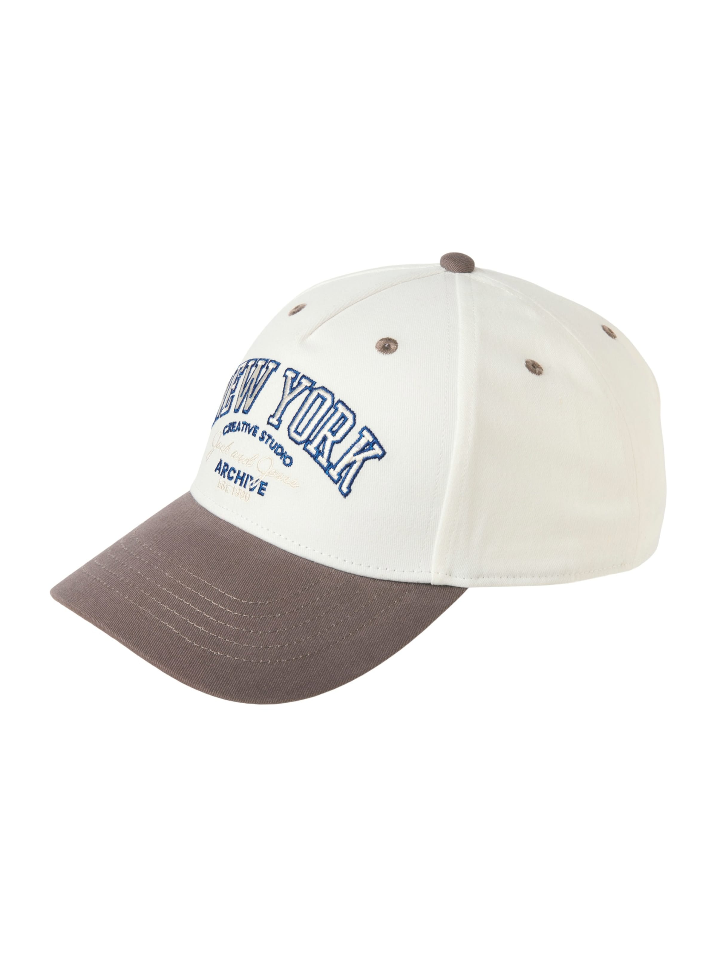 JACK & JONES Kšiltovka 'JACBASE BRANDON' – bílá: přední strana