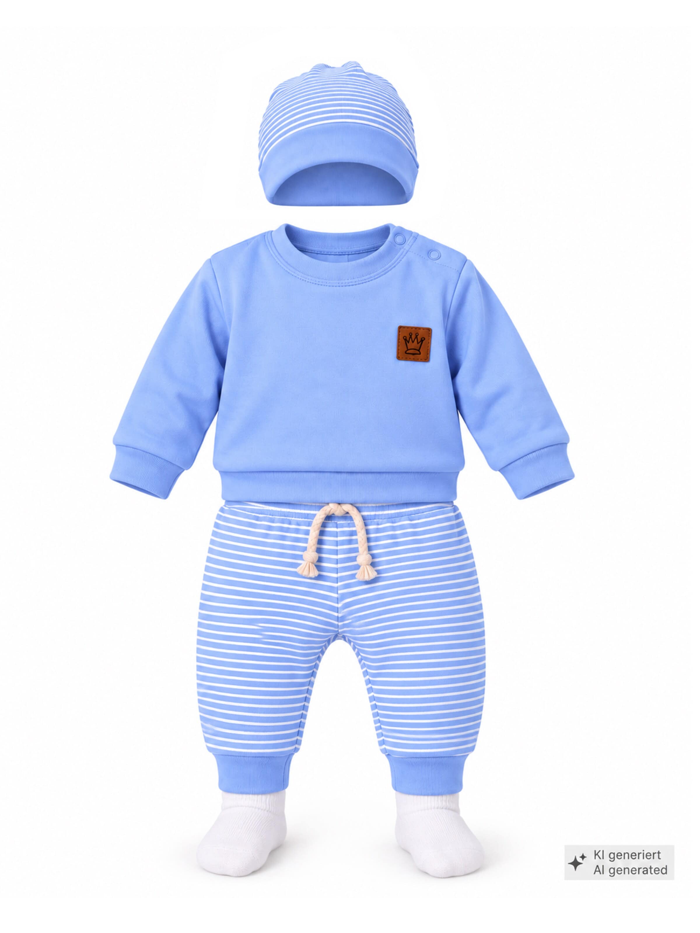 La Bortini Set in Blau: Vorderseite