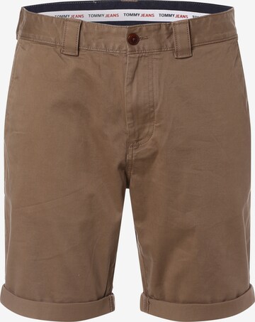 Tommy Jeans Chino Pants 'Scanton' in Brown: front