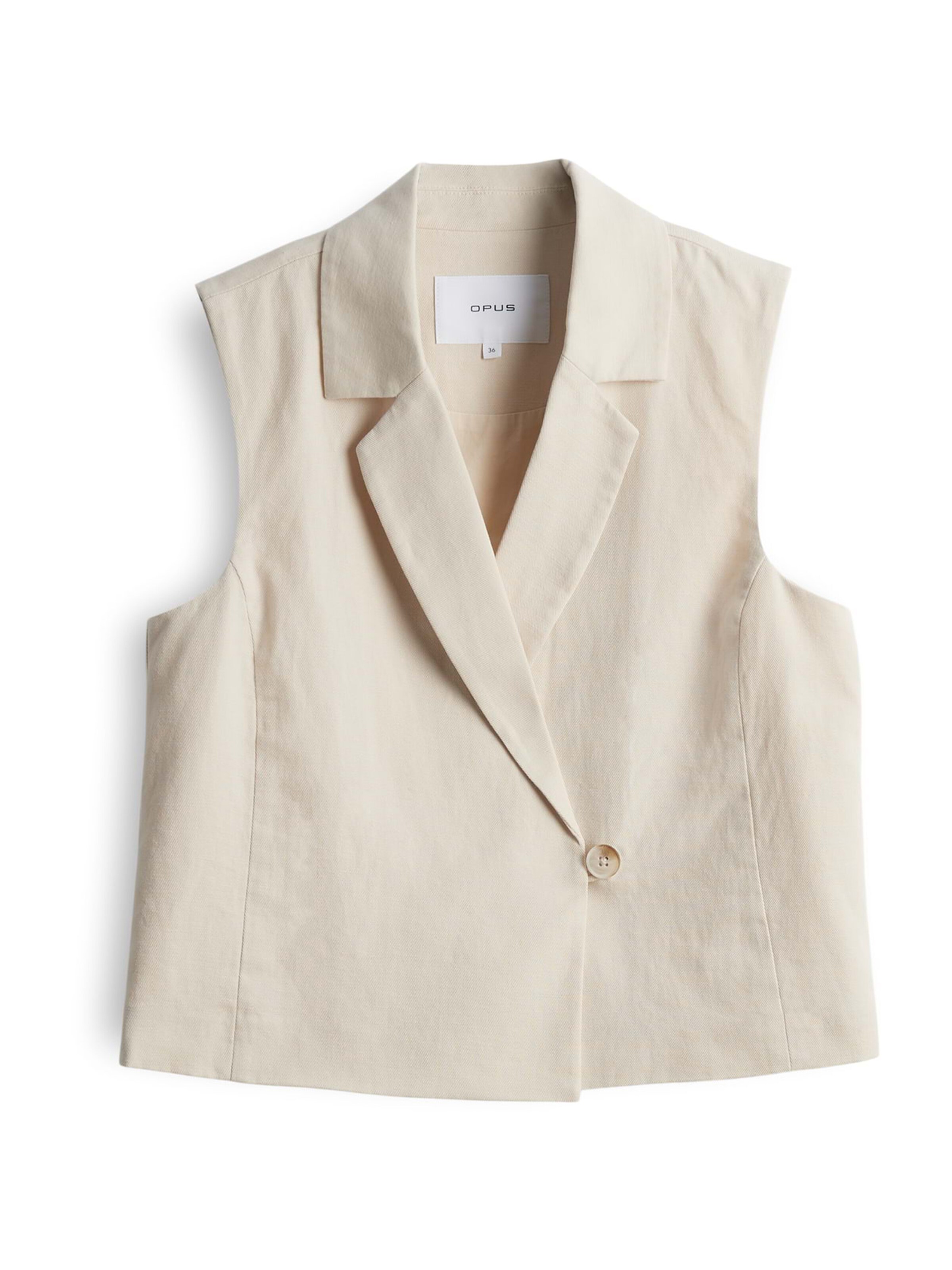 OPUS Kamizelka do garnituru 'Wino' w kolorze beżowy: przód