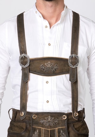 STOCKERPOINT Slimfit Klederdracht broek 'Beppo4' in Bruin
