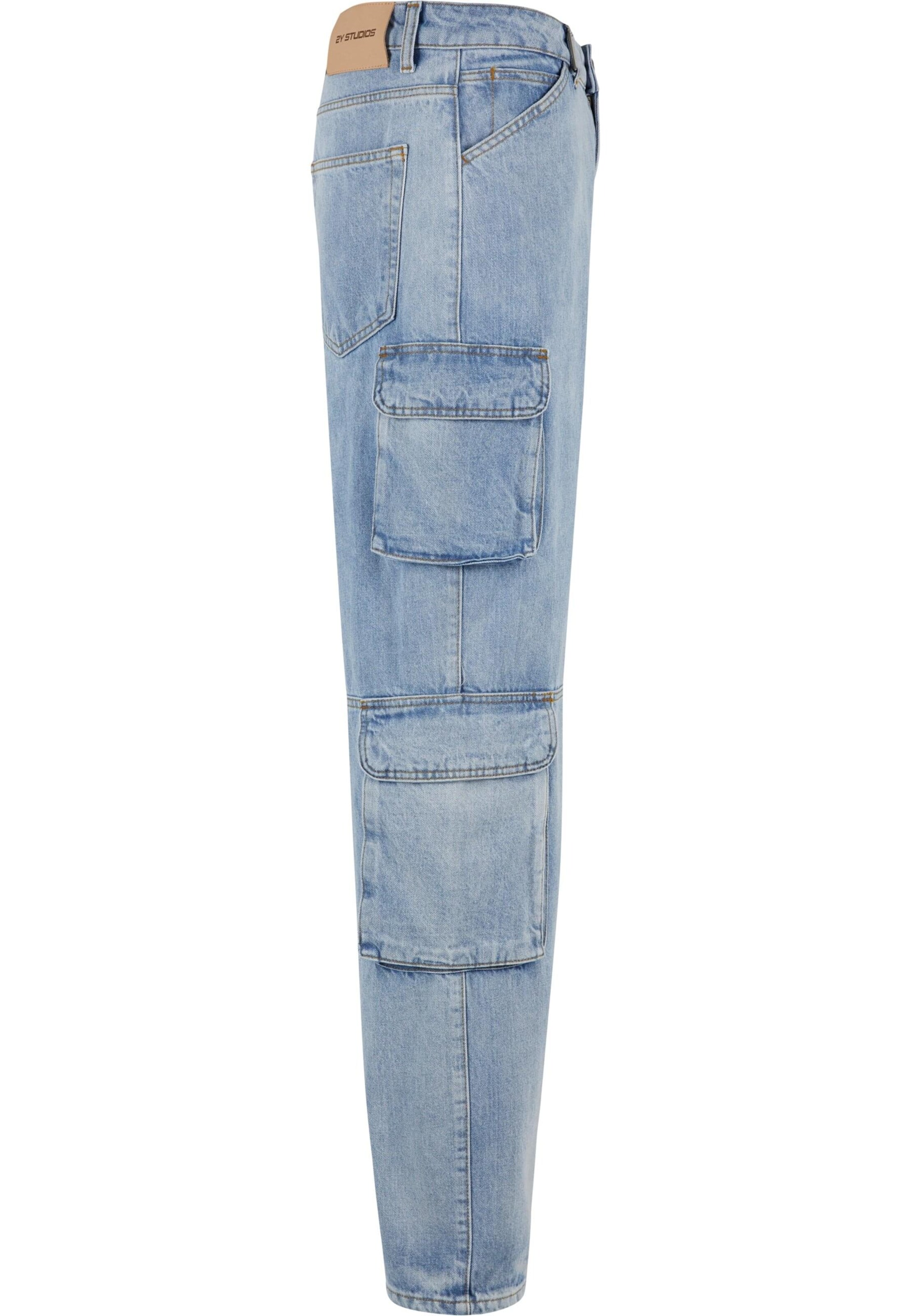 2Y Studios Loosefit Cargo farmer 'Aidan' - kék