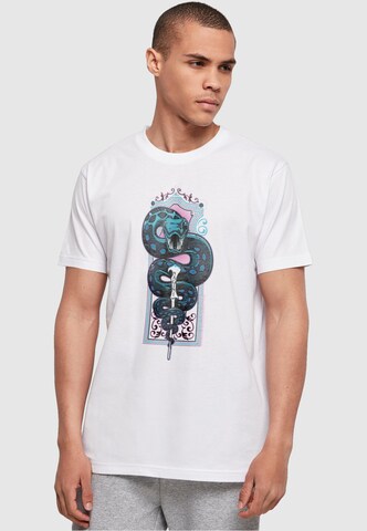 T-Shirt 'Harry Potter - Neon Basilisk' ABSOLUTE CULT en blanc : devant