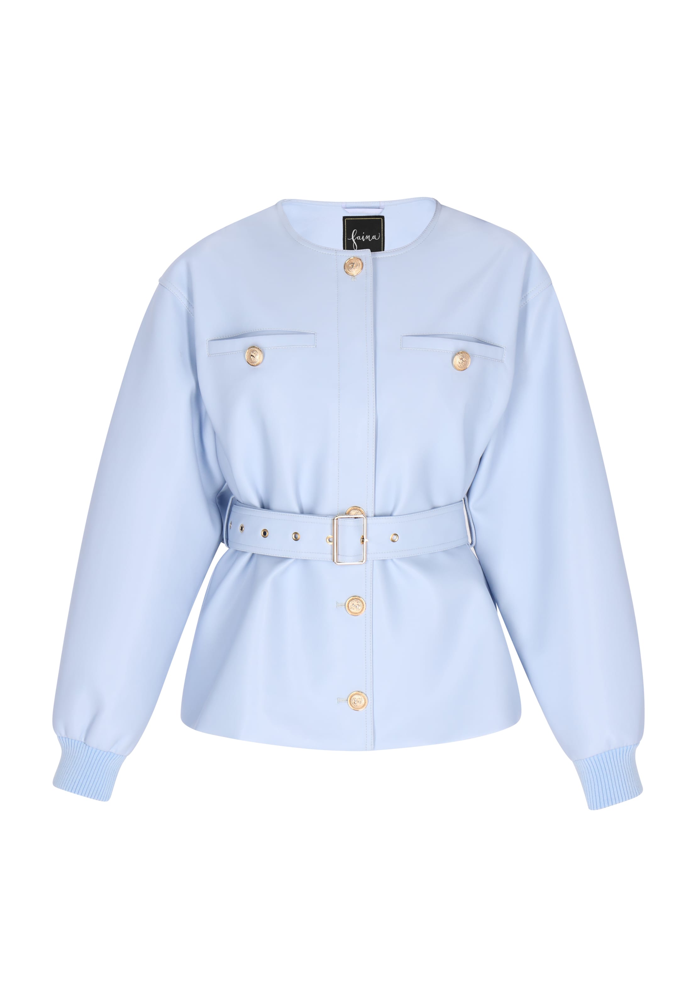 faina Φθινοπωρινό και ανοιξιάτικο μπουφάν 'Fashion Look' σε μπλε: μπροστά