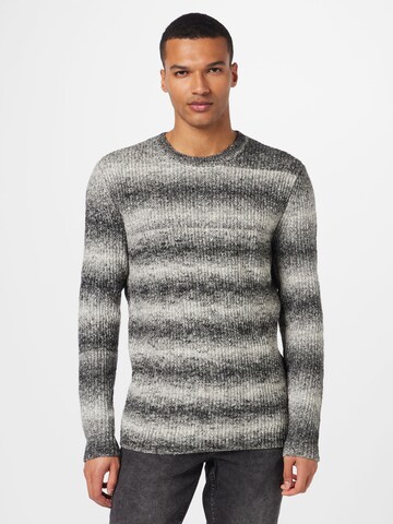 TOM TAILOR DENIM Sweater in Grey: front