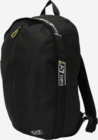 EA7 Emporio Armani - Mochila 'TRAIN' en negro: frente